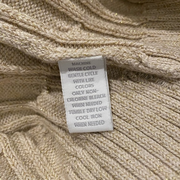 CHARTER CLUB GOLD CABLE KNIT SWEATER    NWT - Picture 7 of 11